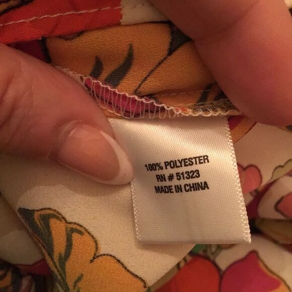 CHAUS Women's Floral Ruffle Sleeves Blouse - Picture 6 of 6